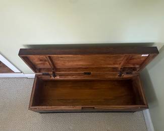 Industrial Style Wood and Metal Storage Chest