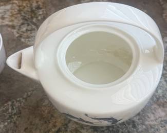 Vintage Chinese Porcelain Fish Motif Tea Set