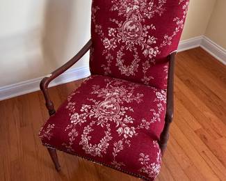 French Provincial Style Toile Upholstered Armchair