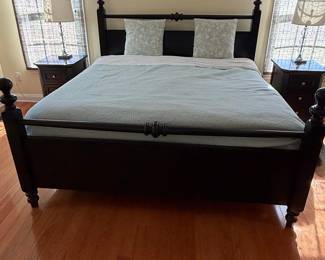 Black Finish Poster Bed Frame