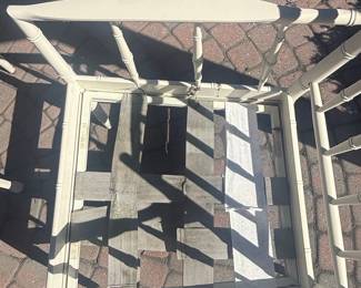Vintage Chinese Faux Bamboo Armchairs
