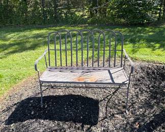 Vintage Metal Garden Bench