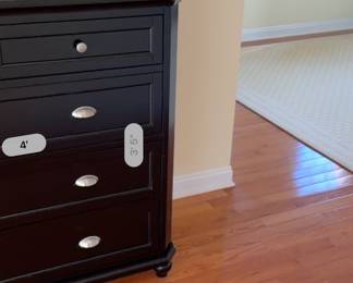 Five-Drawer Black Dresser