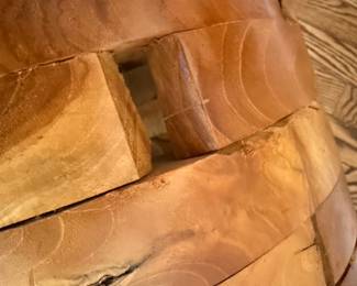 Teak Wood Open-Work Side Table