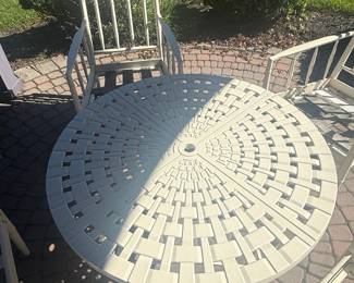 White Outdoor Dining Set