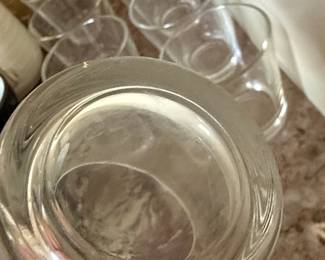 Set of 8 Clear Glass Tumblers