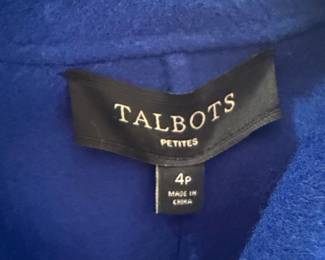 Talbots Women's Double-Faced Jacket Size 4P