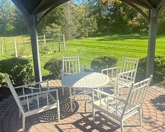 White Outdoor Dining Set