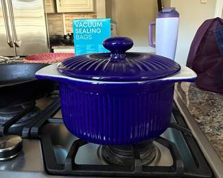 Blue Covered Casserole