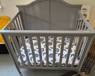 Grey Convertible Crib
