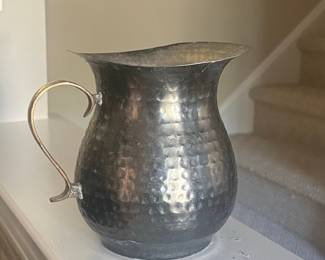 Hammered Metal Pitcher