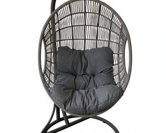 Wicker Egg Hanging Chair with Stand
