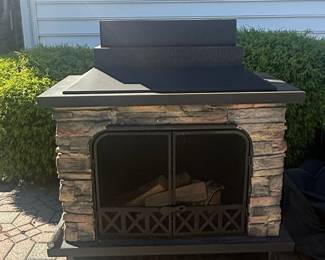 Sunjoy Outdoor Wood Burning Fireplace