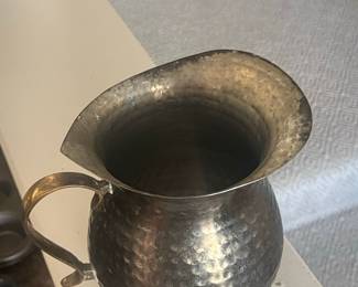 Hammered Metal Pitcher