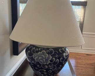 Blue and White Porcelain Ginger Jar Table Lamp