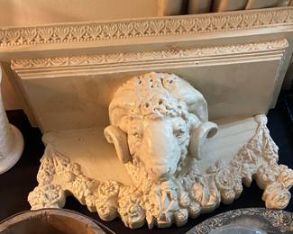Ram's Head Wall Shelf