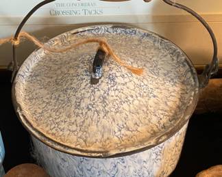 Old Enamelware Swirl Bucket