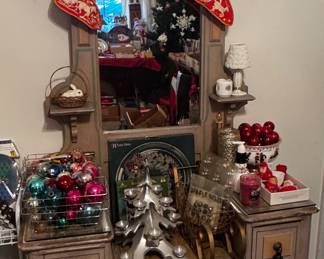 Decorated Old Dresser and Mirror
