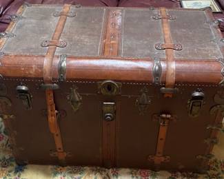 Leather Travel Trunk