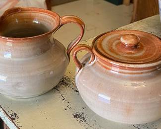 Nell Cole Graves Colonial Cream Creamer and Sugar