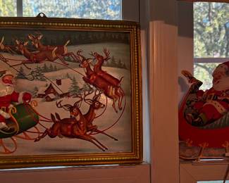 Vintage Plastic Christmas Wall Hanging