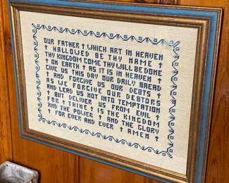 Needlepoint Lord's Prayer