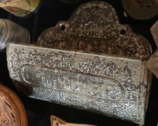 Antique Tin Comb Holder