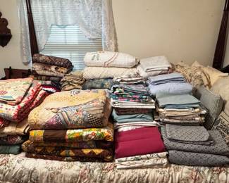 Assorted Quilts and Bedding