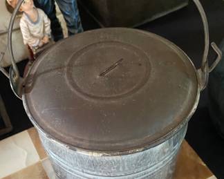 Primitive Enamelware Berry Bucket