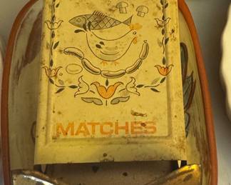 Tin Litho Match Holder