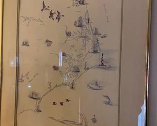 Signed N.C. Coastal Print