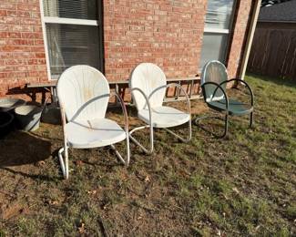vintage yard chairs
