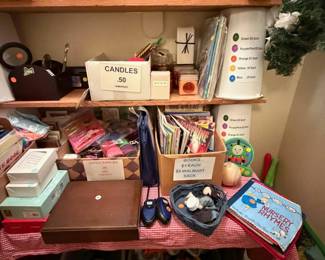candles, books, office supplies, household