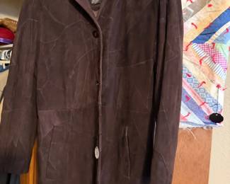 leather coat size small