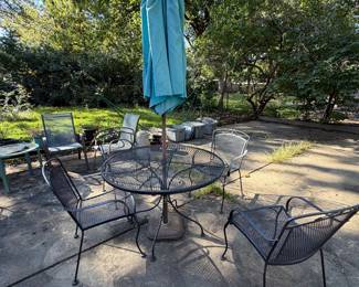 table and chairs outdoors