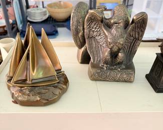 Brass book ends