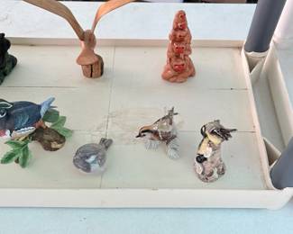 Ceramic and wood figurines