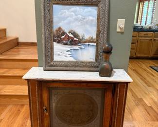 Marble Topped Cabinet  