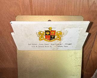 Favre Slater Insurance Promotional Wall-Mounted Clip File
