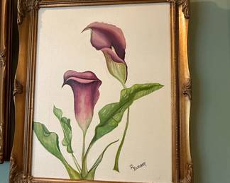 R. Duncan Calla Lily Floral Painting