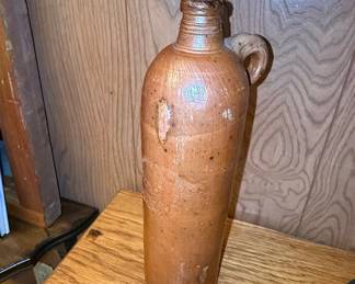 Antique German Stoneware Spirit Jug