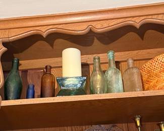 Collection of Assorted Vintage Glass Bottles
