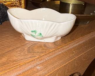 Belleek Shamrock Salt Cellar