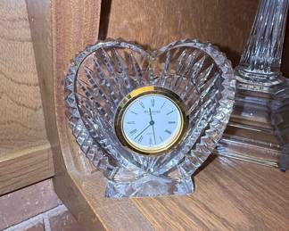 Waterford Crystal Heart Clock