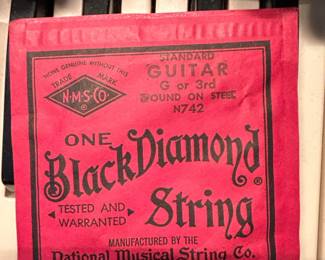Vintage Black Diamond Guitar Strings Collection with Display Box
