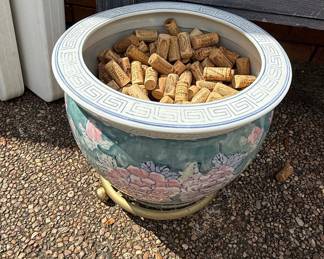 Chinese Porcelain Fish Bowl Planter