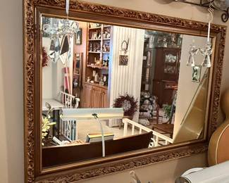Ornate Giltwood Wall Mirror - Hollywood Regency / Baroque Style