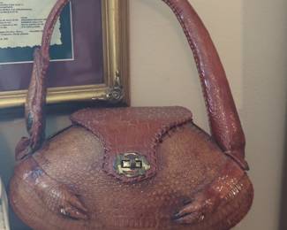 Vintage Armadillo Shell Handbag