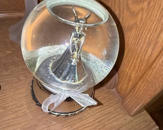 Angelic Reflections Musical Snow Globe with Angel Figurine