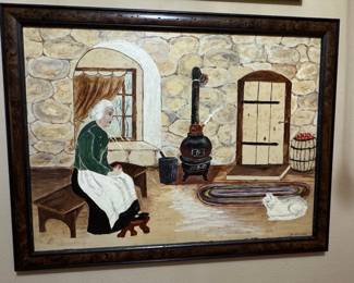 Sidlinger Folk Art Oil Painting
